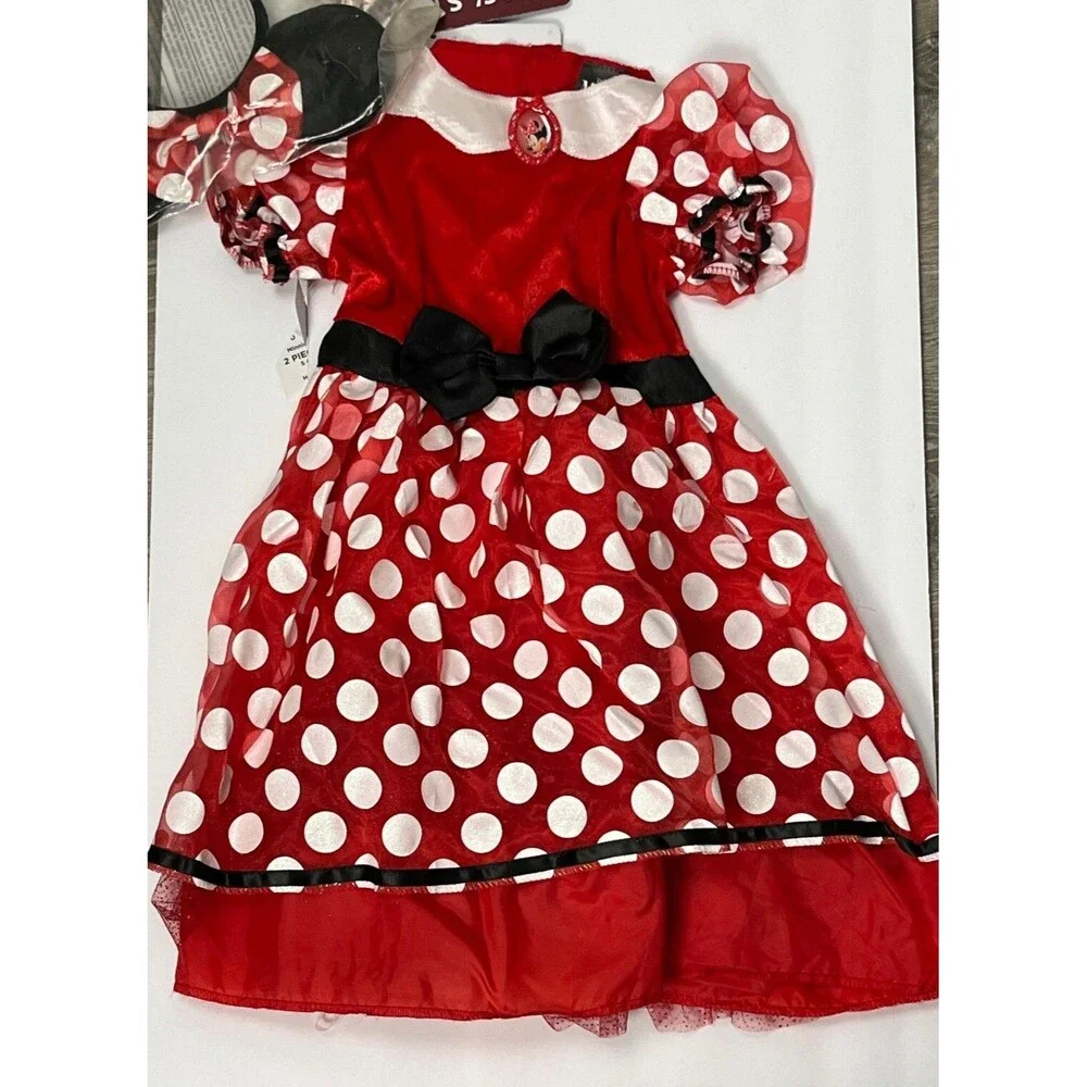 Disney Minnie Mouse Dress Up Ear Headband Party Play Costume Girl Small 6 6X NWT
